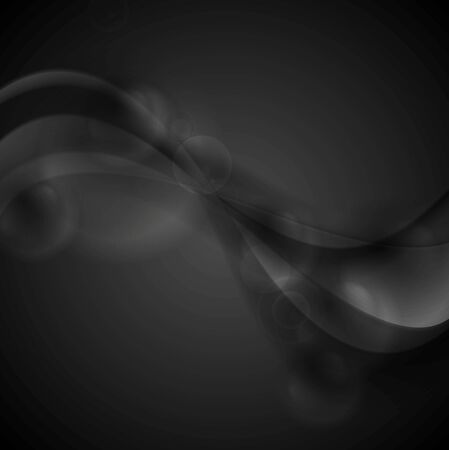 Dark abstract shiny waves. Vector backgroundのイラスト素材