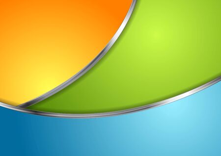 Corporate design with metallic waves. のイラスト素材