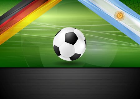 Germany and Argentina football designのイラスト素材