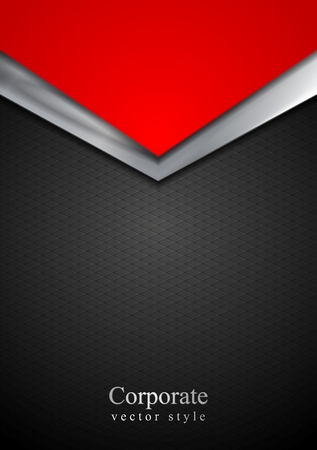 Dark silver and red tech arrows design. Vector backgroundのイラスト素材