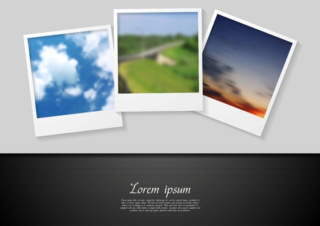 Polaroid photo abstract vector backgroundのイラスト素材