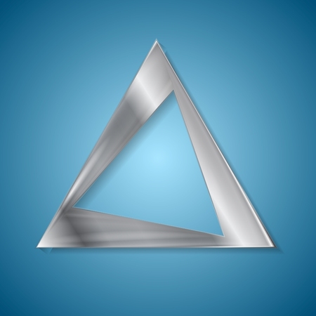 Abstract silver triangle vector designのイラスト素材