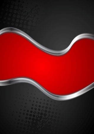 Abstract silver metallic waves background. Vector designのイラスト素材