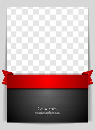 Abstract vector background with red ribbonのイラスト素材