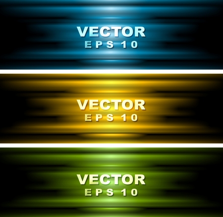 Bright glowing banners. Vector designのイラスト素材
