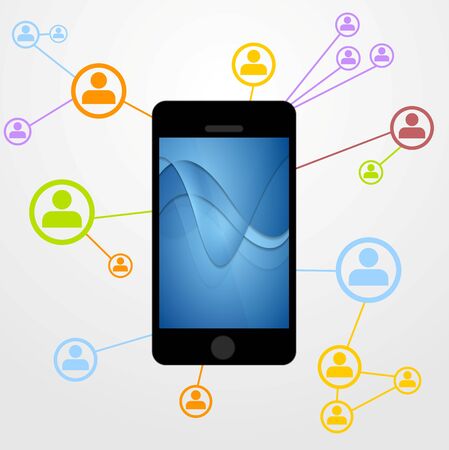 Bright communication background. Vector designのイラスト素材