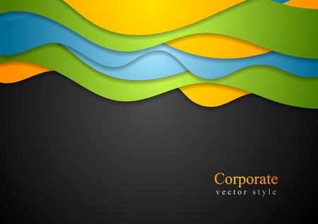 Colorful waves corporate design. Vector backgroundのイラスト素材