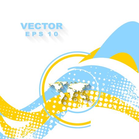 Minimal wavy bright background. Vector designのイラスト素材