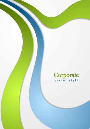 Corporate wavy abstract background. Vector designのイラスト素材