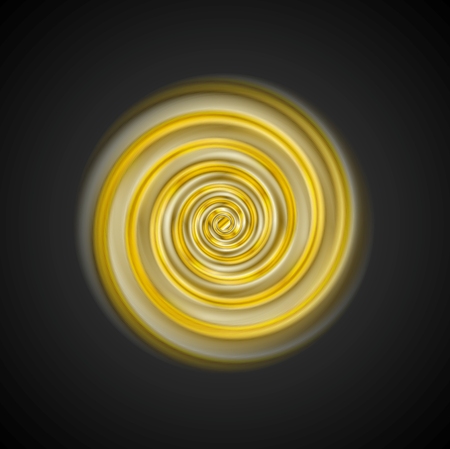 Bright yellow swirl logo design. Vector designのイラスト素材