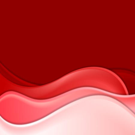 Red elegant waves backdrop. Vector designのイラスト素材