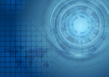 Bright blue technology background. Vector designのイラスト素材