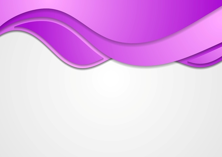 Abstract purple waves corporate background. Vector art designのイラスト素材