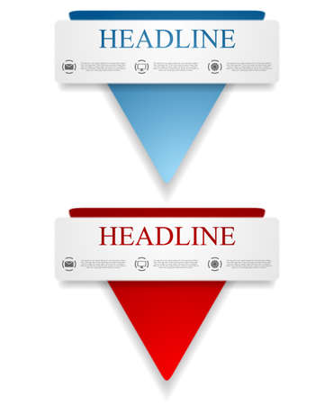 Abstract bright banners with triangle shape. のイラスト素材