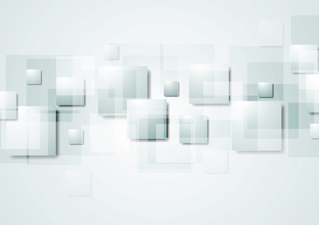 Abstract grey hi-tech background with squares.のイラスト素材