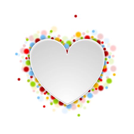 Heart shape with shiny lights. Valentine Day vector backgroundのイラスト素材