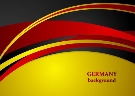 Corporate wavy abstract background. German colors. Vector designのイラスト素材