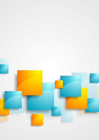 Shiny glossy squares abstract tech background. Vector illustrationのイラスト素材