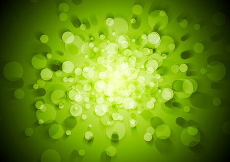 Green technical abstract background with circles. Vector designのイラスト素材