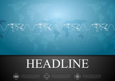 Abstract blue tech corporate design. Vector backgroundのイラスト素材