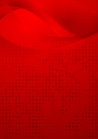 Red wavy grunge background. Vector designのイラスト素材