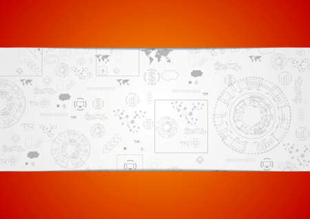 Tech engineering drawing abstract background. Vector designのイラスト素材