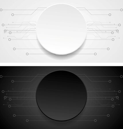 Abstract vector banners.  Illustration of tech drawing. Paper designのイラスト素材