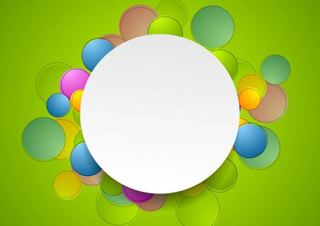 Abstract colorful template design with circles. Vector backgroundのイラスト素材
