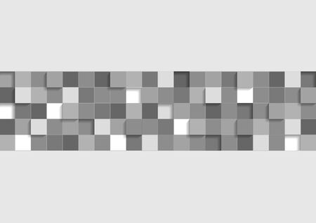 Grey corporate geometric background. Vector design with squaresのイラスト素材