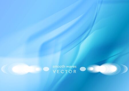 Futuristic smooth waves abstract bright background. Vector elegant designのイラスト素材