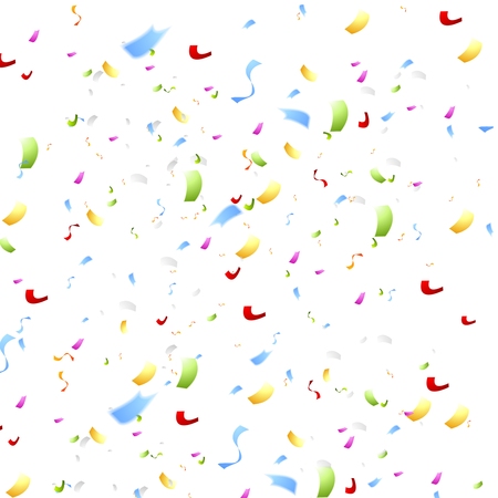 Bright shiny confetti on white background. Vector abstract designのイラスト素材