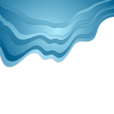 Abstract blue waves corporate background. Vector bright designのイラスト素材
