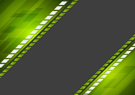 Abstract tech corporate green black background. Vector designのイラスト素材
