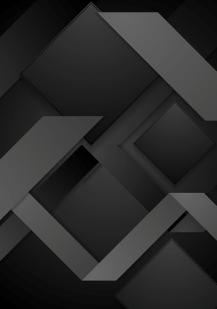 Black abstract corporate geometric background. Vector designのイラスト素材