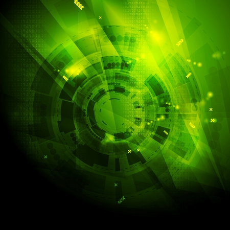 Shiny green engineering tech abstract backgroundのイラスト素材