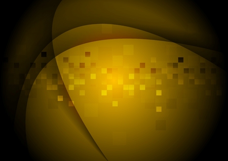 Abstract dark tech wavy design. Vector backgroundのイラスト素材