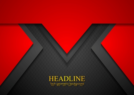 Red concept art tech background. Vector designのイラスト素材