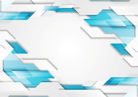 Abstract geometric tech corporate background. Blue white grey gradient colors. Vector illustration designのイラスト素材