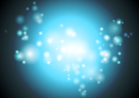 Bright blue abstract shiny lights background. Vector designのイラスト素材