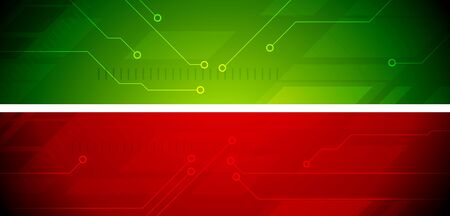 Bright abstract tech banners. Vector designのイラスト素材