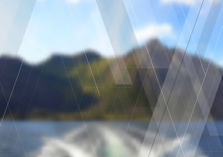 Geometric landscape abstract tech background. Vector designのイラスト素材