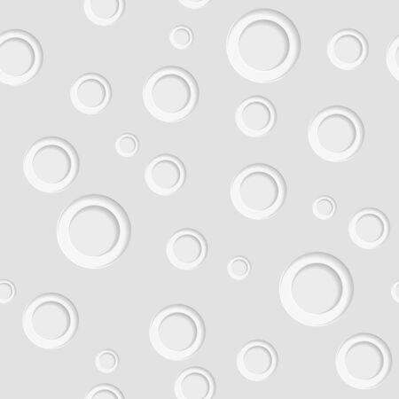 Grey paper circles seamless pattern design. Vector backgroundのイラスト素材