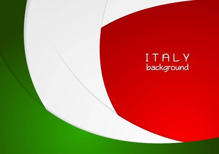 Corporate wavy bright abstract background. Italian colors. Vector graphic designのイラスト素材