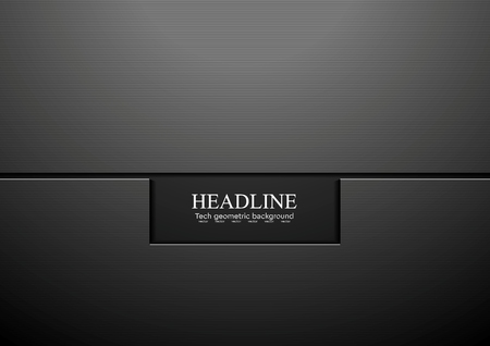 Tech black concept corporate abstract design.のイラスト素材