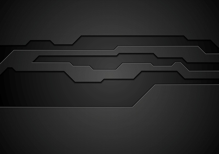 Abstract black technology corporate design. Vector background