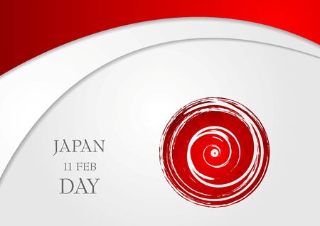 Bright wavy abstract background with Japanese colors. Japan Day vector corporate designのイラスト素材