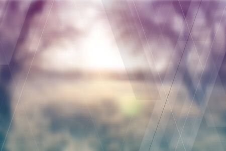 Geometric landscape abstract tech background. Vector graphic design