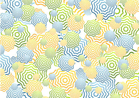 Bright abstract rings background. Vector designのイラスト素材