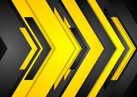 Abstract orange black tech arrows background. graphic designのイラスト素材