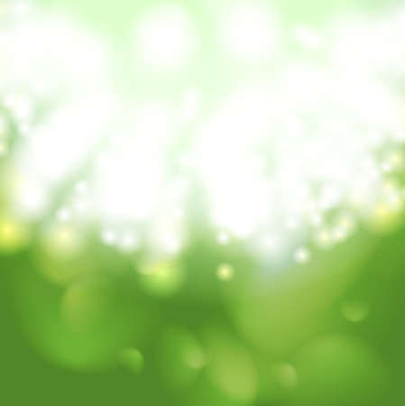 Green glow bokeh abstract background. Vector designのイラスト素材